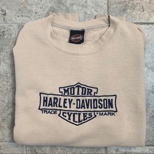 Embroidered Harley Davidson Crewneck Sweatshirt